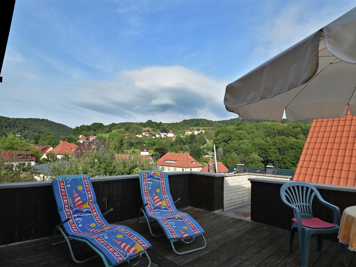 Lovely Holiday Home In The Thuringian Forest With Roof Terrace And Great View Бад Либенщайн Екстериор снимка
